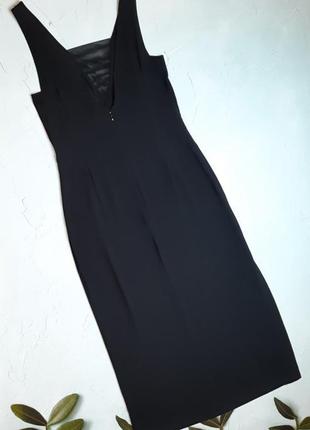 🎁1+1=3 шикарное черное платье миди с разрезом сбоку h&amp;m, размер 44 - 468 фото