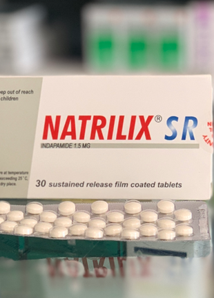 Natrilix sr натрілікс sr 1,5 мг артеріальна гіпертензія 30 табл