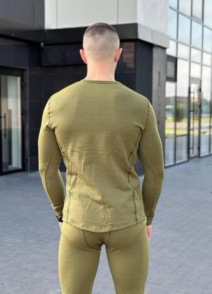 Мужское термобелье военное вафелька олива, зимнее термобелье зсу мужское хаки, мужской...