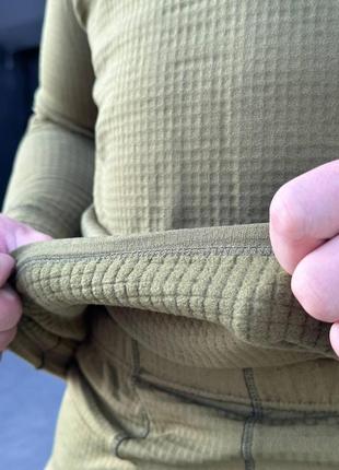 Мужское термобелье военное вафелька олива, зимнее термобелье зсу мужское хаки, мужской...