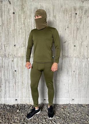 Мужское термобелье военное вафелька олива, зимнее термобелье зсу мужское хаки, мужской...