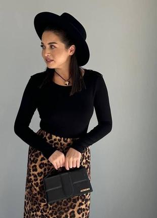 Женская юбка макси с леопардовым принтом5 фото