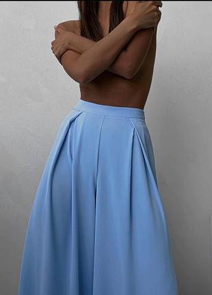 Очень широкие легкие брюки палаццо8 фото