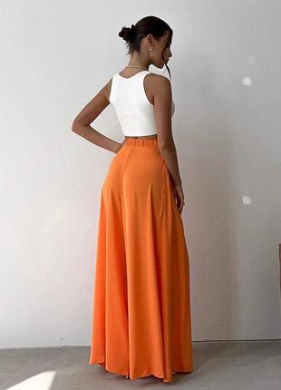 Очень широкие легкие брюки палаццо4 фото