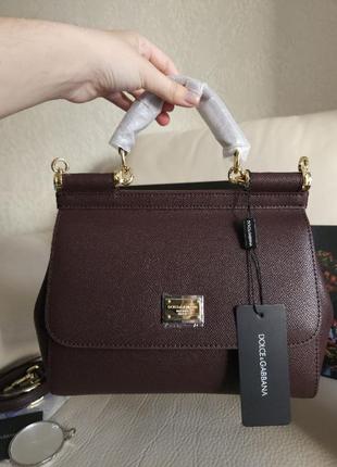 Сумка в стиле d&amp;g sicily марсала бордо