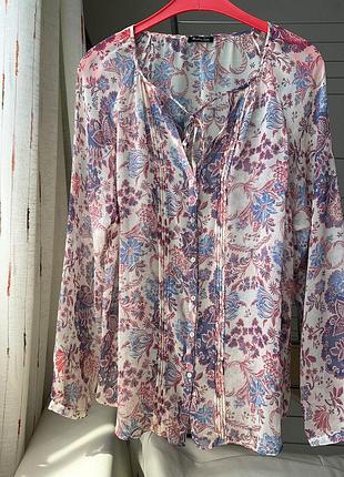 Massimo dutti воздушная шелковая блуза