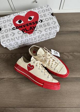 Кеди жіночі converse x comme des garsons play оригінал 37,5,38,39,40р