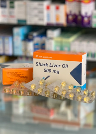 Shark liver oil шарк лівер оіл акулячий жир 500 мг 30 капс єгипет