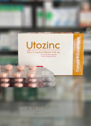 Utozinc бад утоцинк цинк + вітамін с 30 жувальних таблеток єгипет