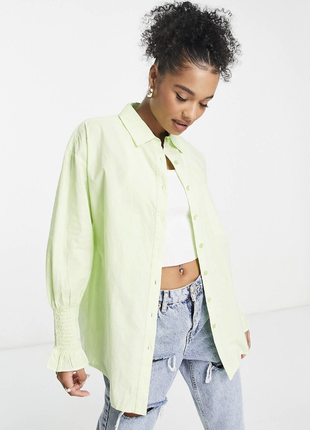 Салатова бавовняна сорочка influence