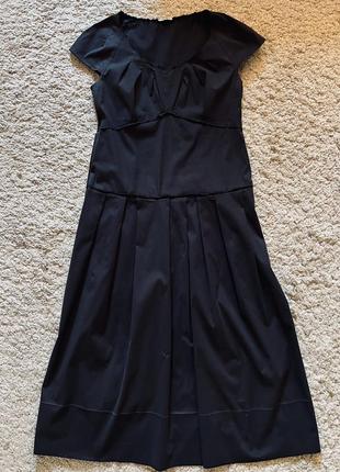 Платье миди cotton miu miu оригинал бренд линия prada классика размер указан 42, подходит на размер s,m