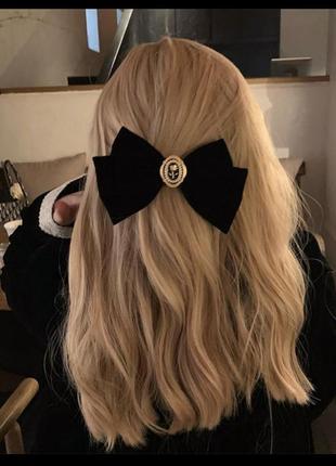 Бант заколка для волосся бархат