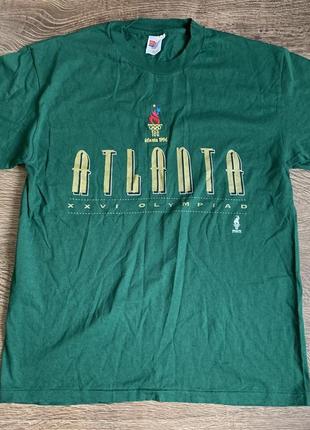 Распродажа atlanta 1996 rare vintage винтажная футболка-мерч hanes ®