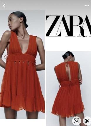 Мини платье платье zara в бохо стиле