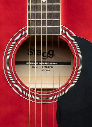 Акустическая гитара stagg sa20d red4 фото