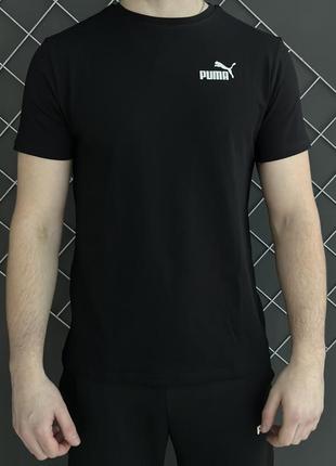Костюм puma брюки + футболка черная2 фото