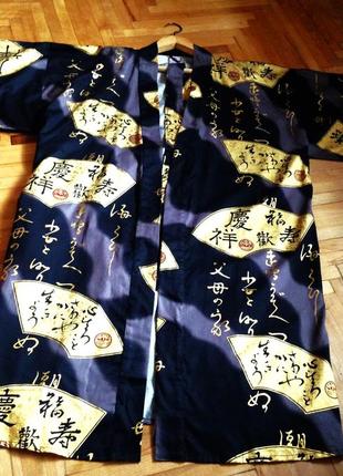 Роскошный японский халат / кимоно / юката . 100 % хлопок .2 фото