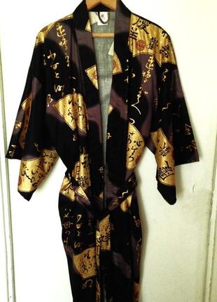 Роскошный японский халат / кимоно / юката . 100 % хлопок .4 фото