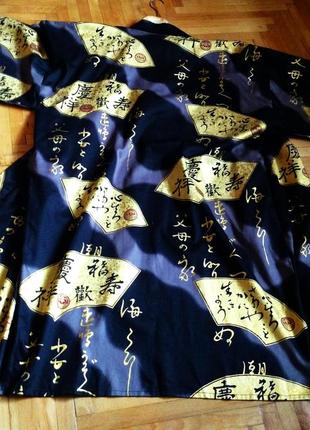 Роскошный японский халат / кимоно / юката . 100 % хлопок .7 фото