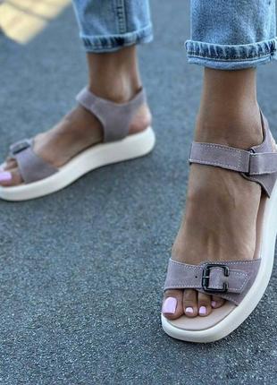 36-41 рр босоніжки натуральна шкіра/замша чорні, білі, блакитні, хакі, бежеві, пудра