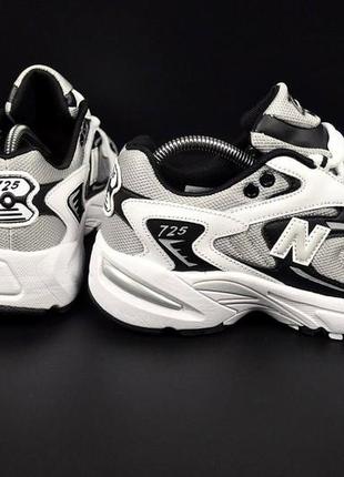 Кросівки жіночі new balance 725 white & gray & black2 фото