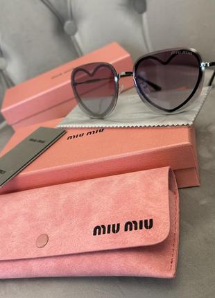 Солнцезащитные очки miu miu сердечки