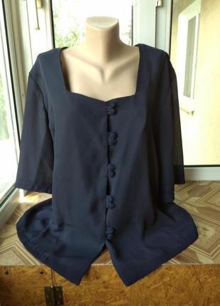 Шифоновая блуза блузка пиджак большого размера батал2 фото
