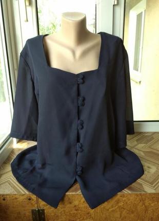 Шифоновая блуза блузка пиджак большого размера батал3 фото