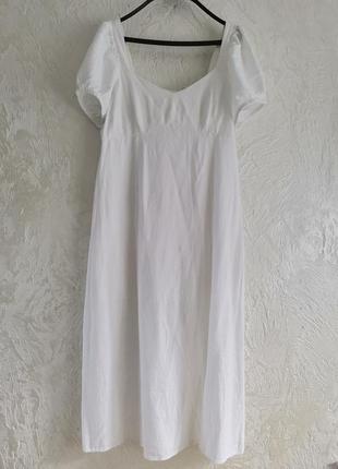 Романтична батальна біла сукня максі