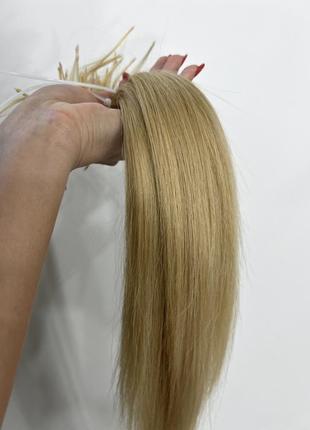Натуральне волосся для нарощення блонд найвищої якості1 фото