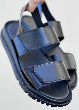 Шкіряні босоніжки на липучках/ 0 грн передоплата