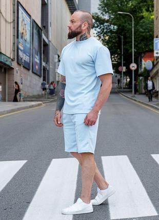 Летний комплект оверсайз футболка и шорты