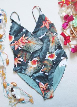 Суперовый слитный купальник в цветочный принт pull&bear 🌺🌴🌺2 фото