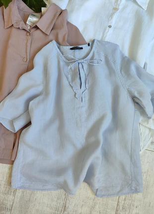 Нежно сиреневая блуза из нежного льна от marc o polo2 фото