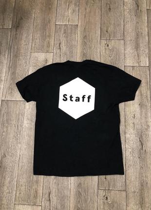 Футболка staff black черная хлопковая тишка