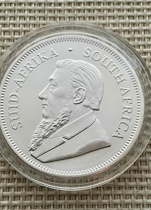 Срібна інвестеційна монета "кругеранд 2022"2 фото