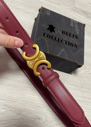 Женский ремень селин кожа