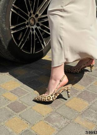 Леопардові туфлі слінгбеки