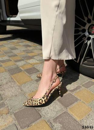 Леопардові туфлі слінгбеки