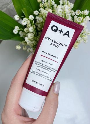 Q+a - зволожуючий крем для обличчя з гіалуроновою кислотою - hyaluronic acid daily moisturiser - 75ml
