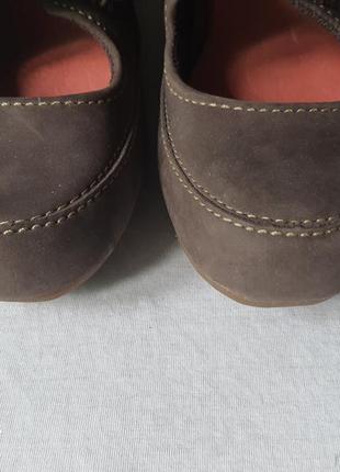 Timberland оригинал! стильные кожаные летние туфли мокасины на липучках7 фото