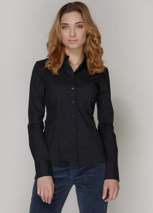 Стильная рубашка/ классическая черная рубашка от бренда h&amp;m