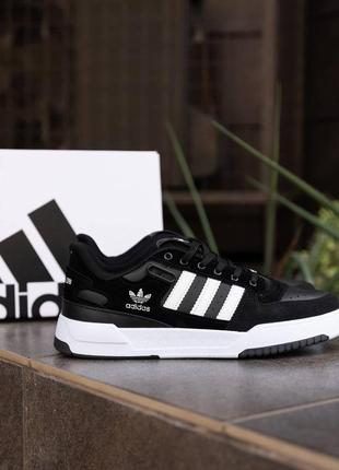 Чоловічі чорні кросівки adidas forum low black white9 фото