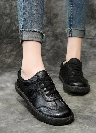 Туфли женские черные из натуральной кожи - комфорт и стиль в каждом шаге (размер 6,5 (36)) подробнее2 фото