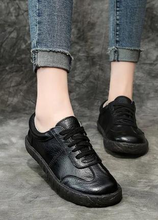 Туфли женские черные из натуральной кожи - комфорт и стиль в каждом шаге (размер 6,5 (36)) подробнее4 фото