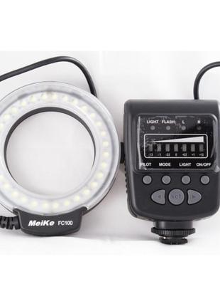 Кольцевая led макровспышка meike fc-100 (fc100) для камер pentax