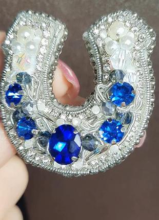 Брошка ручної роботи"підкова"