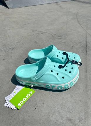 Крокси pop crocs logo ‘turquoise’