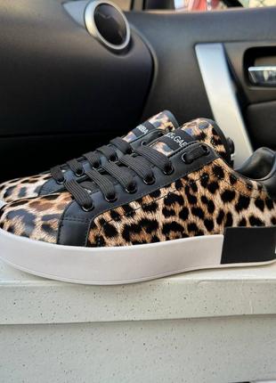 Кроссовки в стиле dolce & gabanna leopard