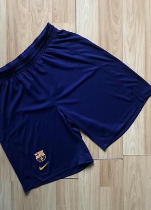 Спортивные футбольные легкие шорты nike fc barcelona